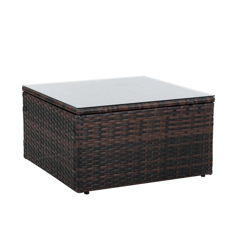 Set di mobili in vimini da 5 pezzi