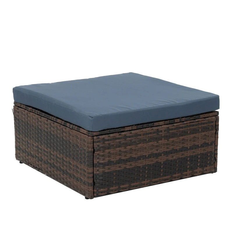 Set di mobili in vimini da 5 pezzi