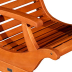 Lettino da esterno in legno di eucalipto