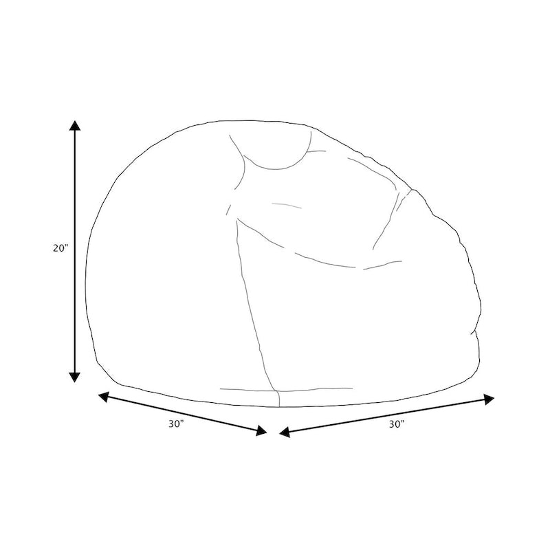 Sorra Home Valdese Pouf Sacco da Esterno Bouclé - 76 cm L x 76 cm P x 51 cm A