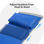 5 Sedie a Sdraio Reclinabili da Esterno in Alluminio con Cuscino e 1 Tavolo, Colore Blu - N/A
