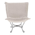 Sedia Scroll Puff di Allan Andrews con struttura in titanio, Collezione Angora
