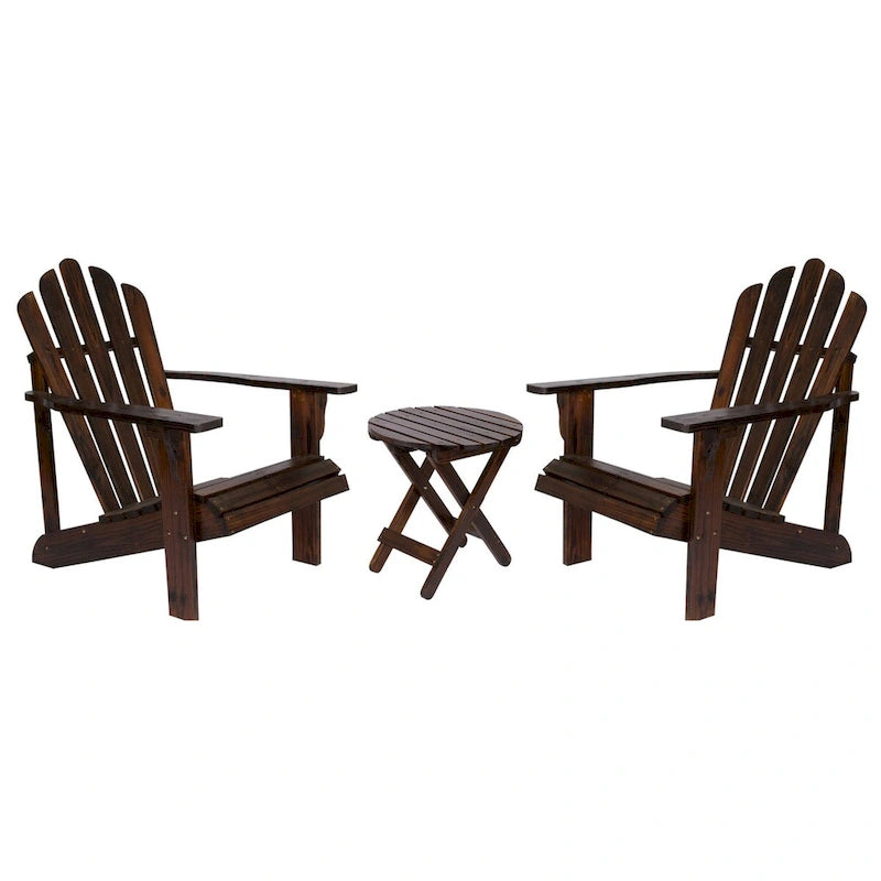 Set sedia Adirondack e tavolino pieghevole in legno Remedy