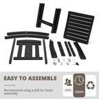 LUE BONA Sedie a dondolo Adirondack da esterno in plastica per patio, set da 4 - 34.6P x 28L x 43.7A