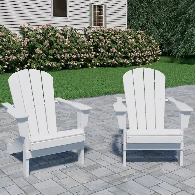 Sedia Adirondack Curveback in plastica riciclata per esterni (set di 2)