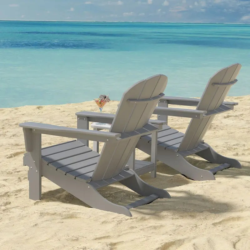Sedia Adirondack Curveback in plastica riciclata per esterni (set di 2)