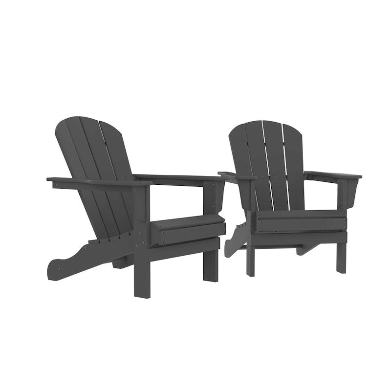 Sedia Adirondack Curveback in plastica riciclata per esterni (set di 2)