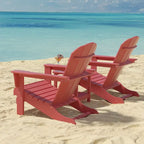 Sedia Adirondack Curveback in plastica riciclata per esterni (set di 2)