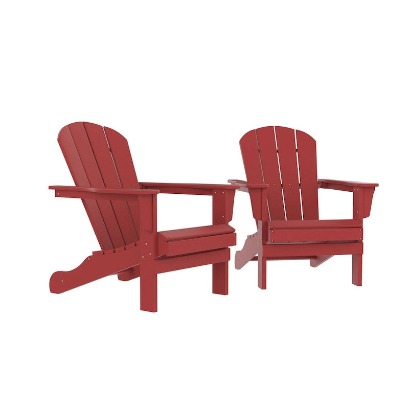Sedia Adirondack Curveback in plastica riciclata per esterni (set di 2)