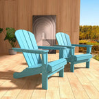Sedia Adirondack Curveback in plastica riciclata per esterni (set di 2)