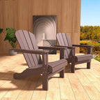Sedia Adirondack Curveback in plastica riciclata per esterni (set di 2)