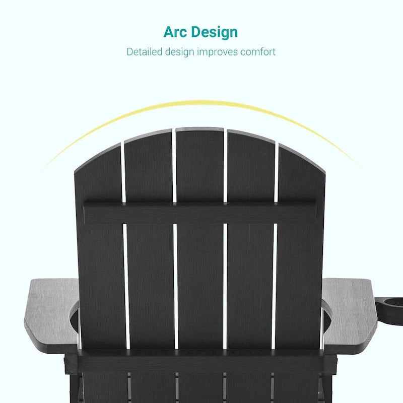 Bonosuki Sedia Adirondack da Giardino con Braccioli Grandi, Sedia da Falò