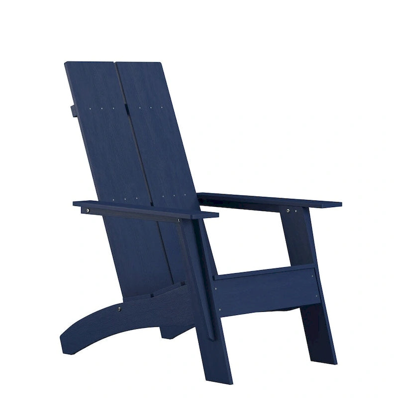 Sedia da giardino moderna stile Adirondack con schienale a doghe doppie