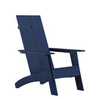 Sedia da giardino moderna stile Adirondack con schienale a doghe doppie