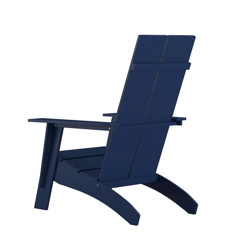 Sedia da giardino moderna stile Adirondack con schienale a doghe doppie