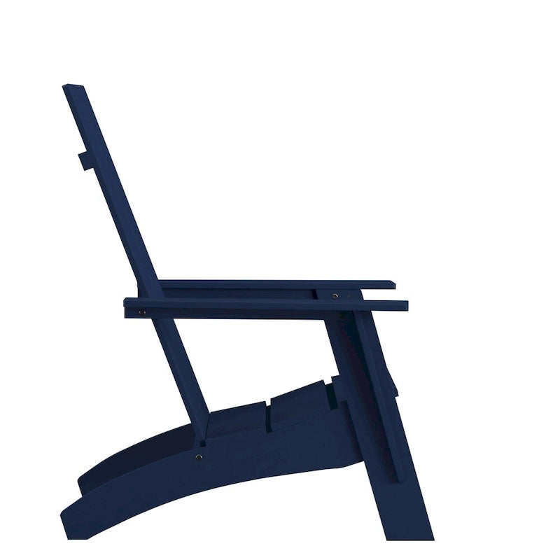 Sedia da giardino moderna stile Adirondack con schienale a doghe doppie