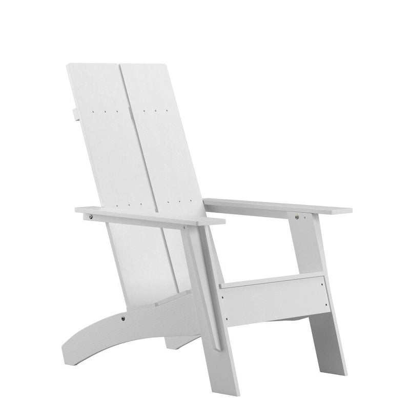 Sedia da giardino moderna stile Adirondack con schienale a doghe doppie