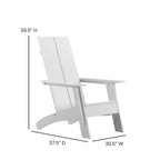 Sedia da giardino moderna stile Adirondack con schienale a doghe doppie