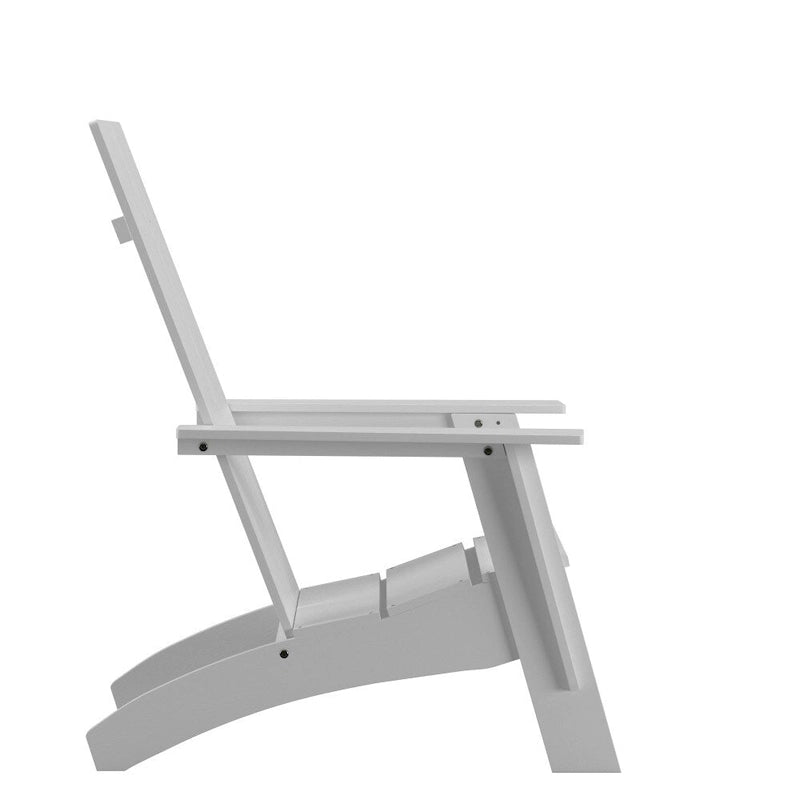Sedia da giardino moderna stile Adirondack con schienale a doghe doppie