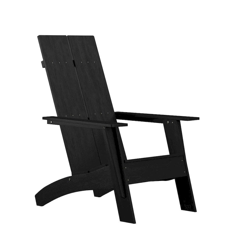 Sedia da giardino moderna stile Adirondack con schienale a doghe doppie
