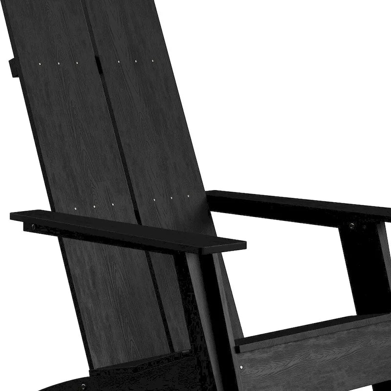 Sedia da giardino moderna stile Adirondack con schienale a doghe doppie