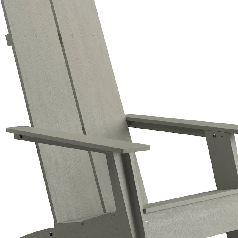 Sedia da giardino moderna stile Adirondack con schienale a doghe doppie
