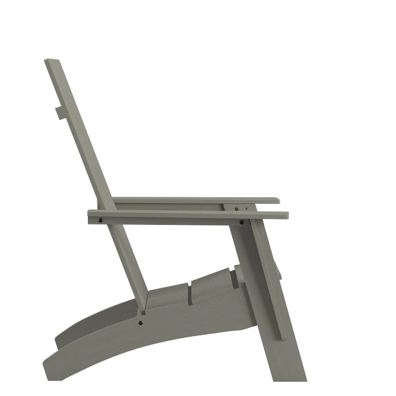 Sedia da giardino moderna stile Adirondack con schienale a doghe doppie
