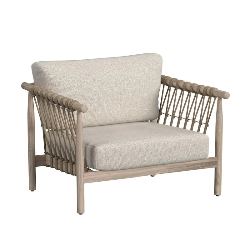 Classic Home Leo Teak Wood Outdoor Accent Chair