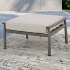 Set da Conversazione per Patio in Alluminio da 5 Pezzi con Tavolino e Cuscini