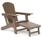 Sedia Adirondack da Esterno Resistente alle Intemperie con Portabicchieri/Poggiapiedi