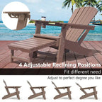 Sedia Adirondack da Esterno Resistente alle Intemperie con Portabicchieri/Poggiapiedi