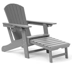 Sedia Adirondack da Esterno Resistente alle Intemperie con Portabicchieri/Poggiapiedi
