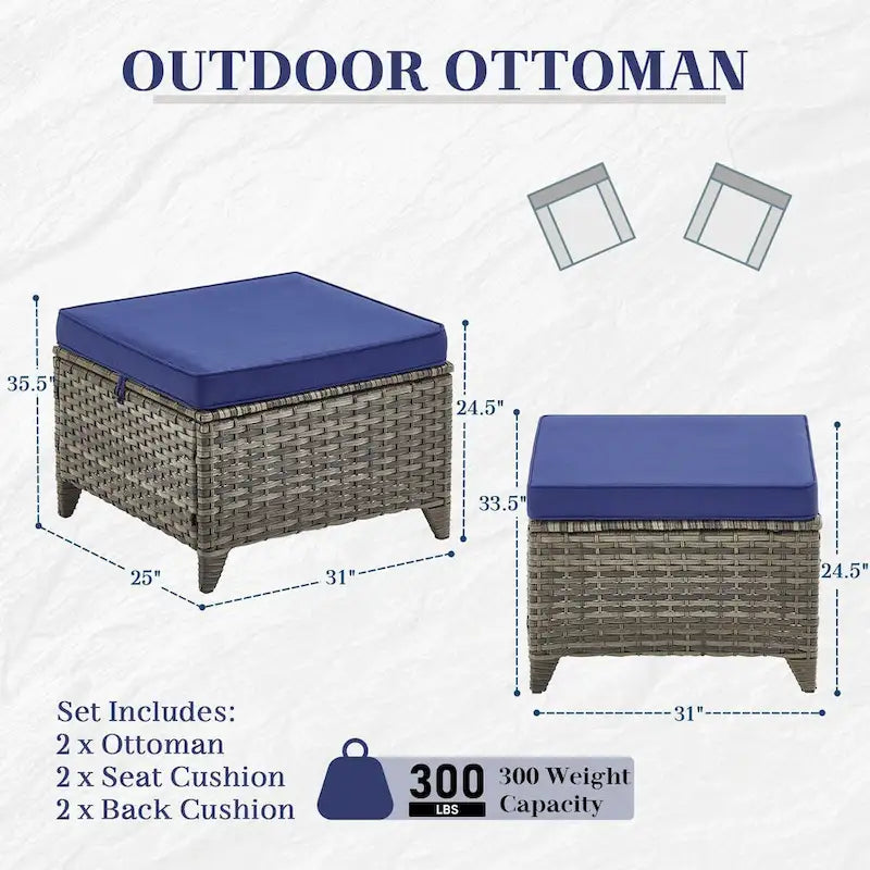 Set da 4 Pezzi con Sedie a Dondolo da Bistrò per Esterni Gymojoy - Grigio
