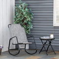 Garden Rocking Chair, Outdoor Indoor Sling Fabric Rocker
