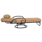 Grand Bonaire Weave Lounge Girevole a Dondolo da Esterno con Cuscino e Cuscino Decorativo - N/A
