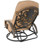 Grand Bonaire Weave Lounge Girevole a Dondolo da Esterno con Cuscino e Cuscino Decorativo - N/A