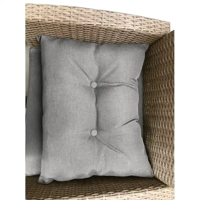 Set di mobili da esterno per patio, set di conversazione a 4 pezzi, divano componibile in vimini e rattan con cuscini per seduta