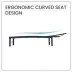 VredHom Chaise longue regolabile da esterno in alluminio (Set di 4) - 194 x 60 x 33 cm (L x P x A)