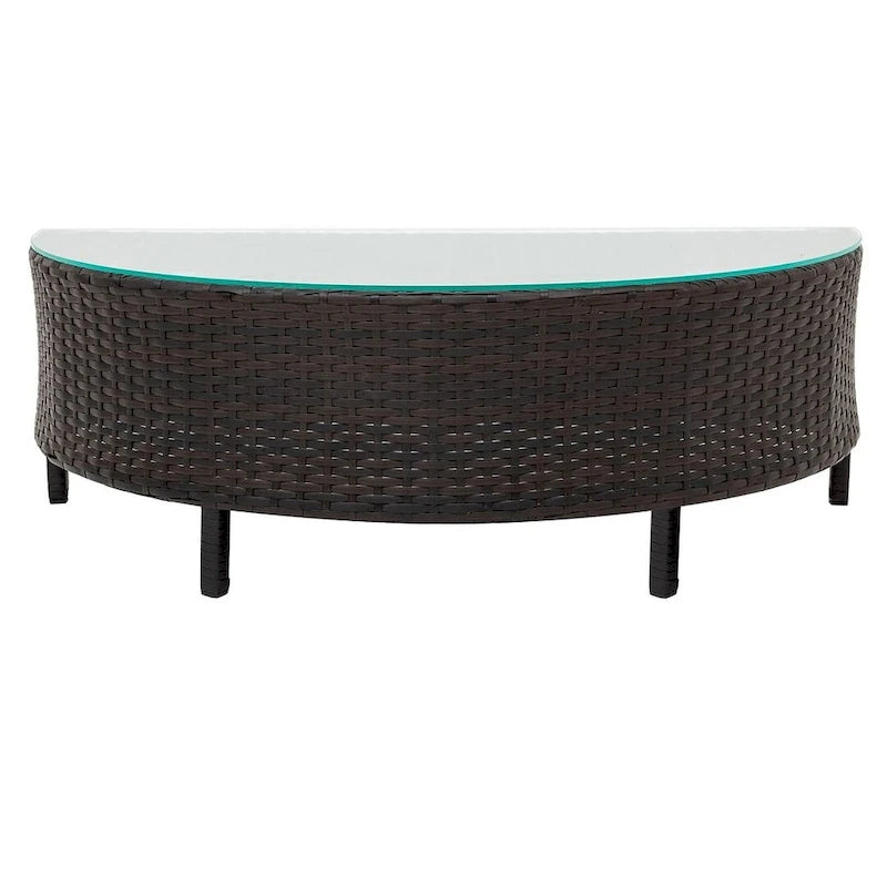 Set di mobili da esterno per patio a forma di U da 5 pezzi