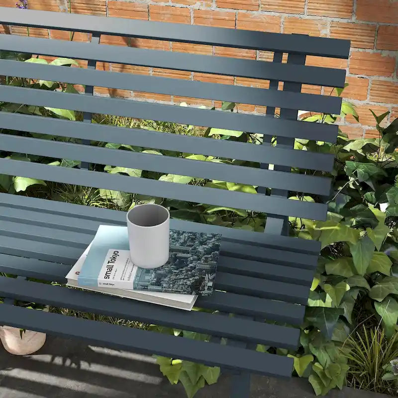 Panca da giardino Outsunny 48,5 con seduta a doghe