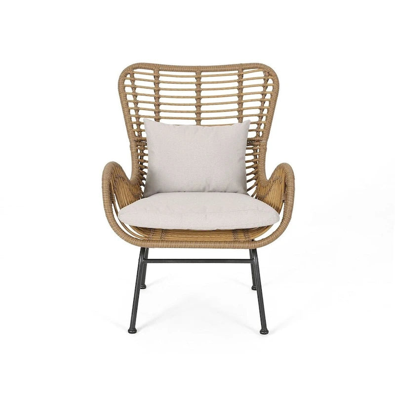 2 pz. Sedia Moderna da Esterno in Rattan Set da 2 di Christopher Knight Home