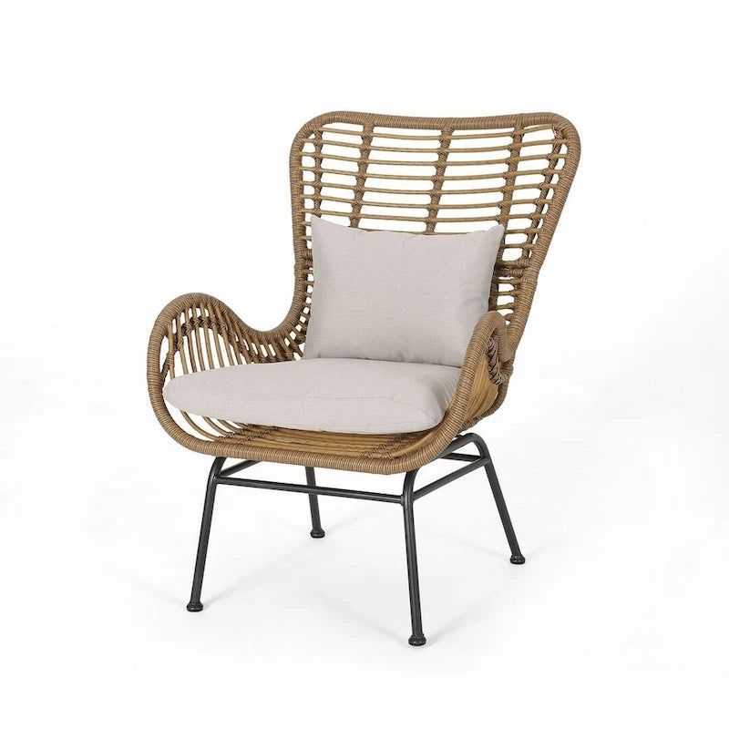 2 pz. Sedia Moderna da Esterno in Rattan Set da 2 di Christopher Knight Home