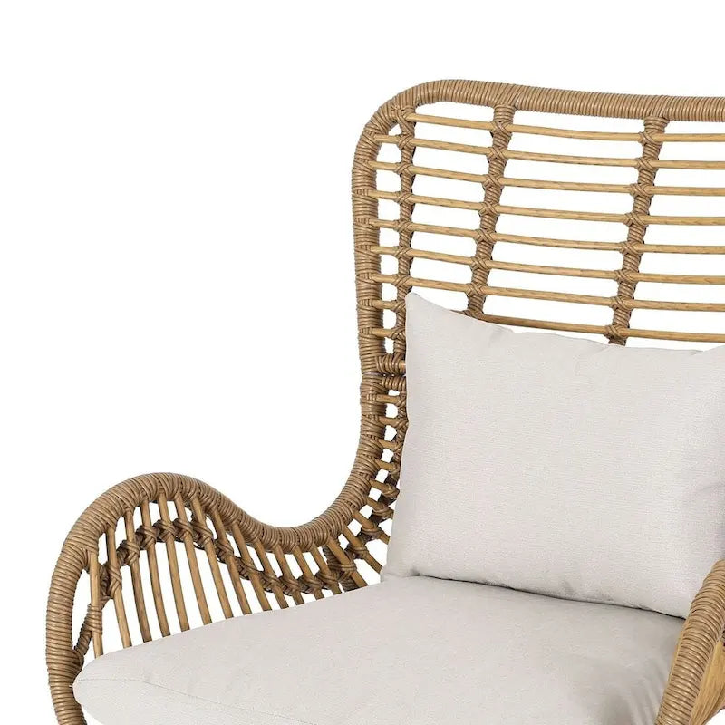 2 pz. Sedia Moderna da Esterno in Rattan Set da 2 di Christopher Knight Home