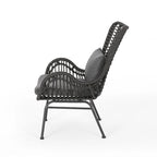 2 pz. Sedia Moderna da Esterno in Rattan Set da 2 di Christopher Knight Home