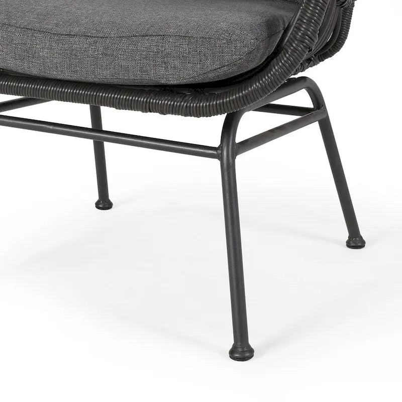 2 pz. Sedia Moderna da Esterno in Rattan Set da 2 di Christopher Knight Home