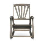 Sedia a Dondolo Reclinabile Cusp Barn in Legno di Acacia, Design Resistente, Poggiapiedi Retraibile con Funzione Dondolo