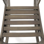 Sedia a Dondolo Reclinabile Cusp Barn in Legno di Acacia, Design Resistente, Poggiapiedi Retraibile con Funzione Dondolo