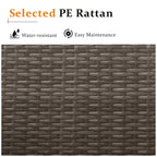 Set di mobili da patio da 2 pezzi con tavolino da caffè in rattan PE resistente all'acqua - Grigio