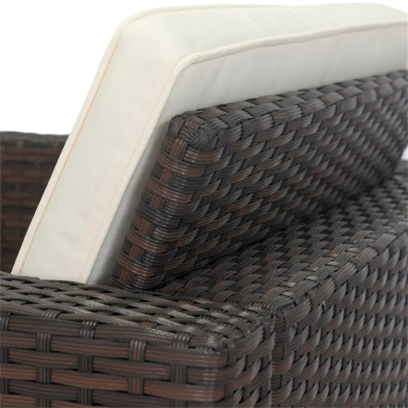 Set sezionale per patio in vimini da 11 pezzi per 10 persone con contenitore