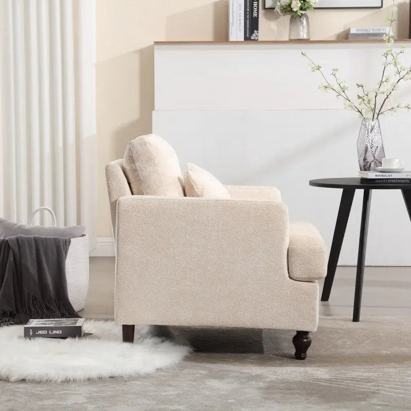 Poltrona moderna, poltrona lounge con struttura in legno